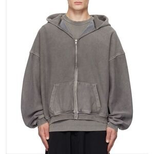 T Alexander Wang Oversized Full Zip-Up Hoodie Sweatshirt Men's Small